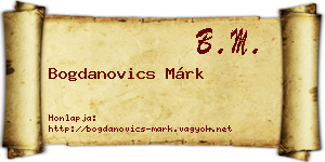 Bogdanovics Márk névjegykártya
